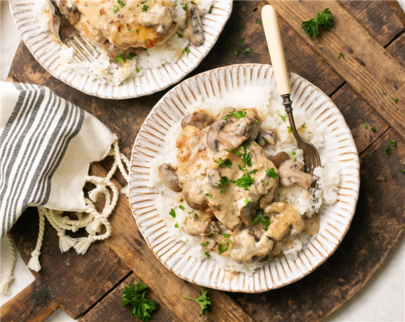 68. Creamy Mushroom Chicken